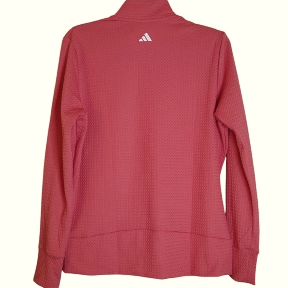 Adidas Women's Ultimate365 Textured Jacket.  Preloved Scarlet Color. Size L - Picture 10 of 13